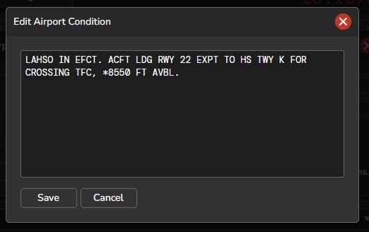 Airport Conditions