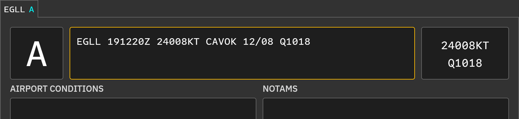 Overridden METAR