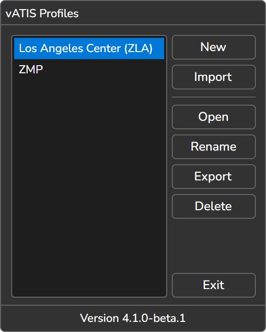 Profiles VATIS For VATSIM